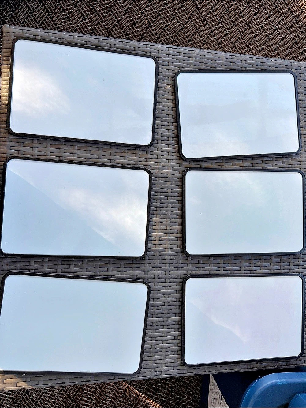 Set of 6 White/lined dry erase whiteboards